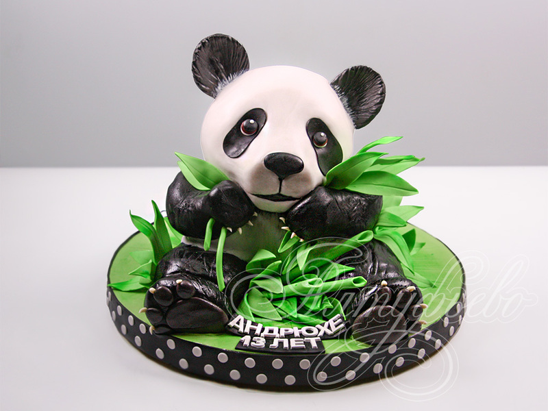 3D торт Панда с бамбуком