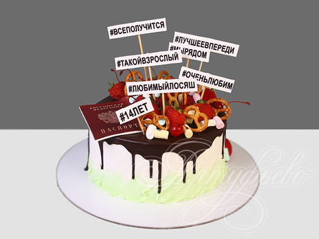 Торт с паспортом на 14 лет
