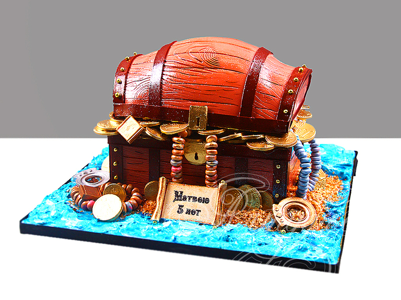 Торт Пиратский сундук с сокровищами