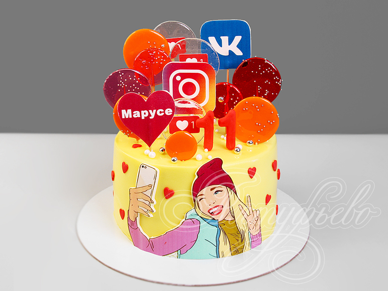 Торт Instagram, vk