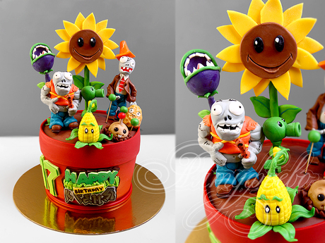 Торт Plants vs. Zombies на 17 лет