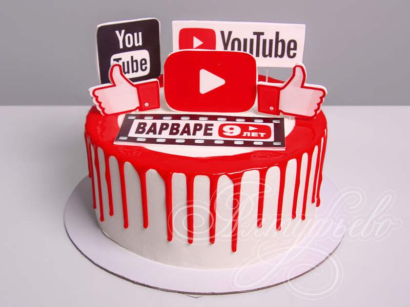 Торт YouTube для девочки