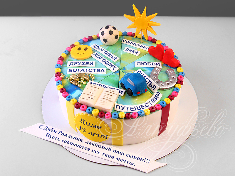 Торт с футбольным мячом