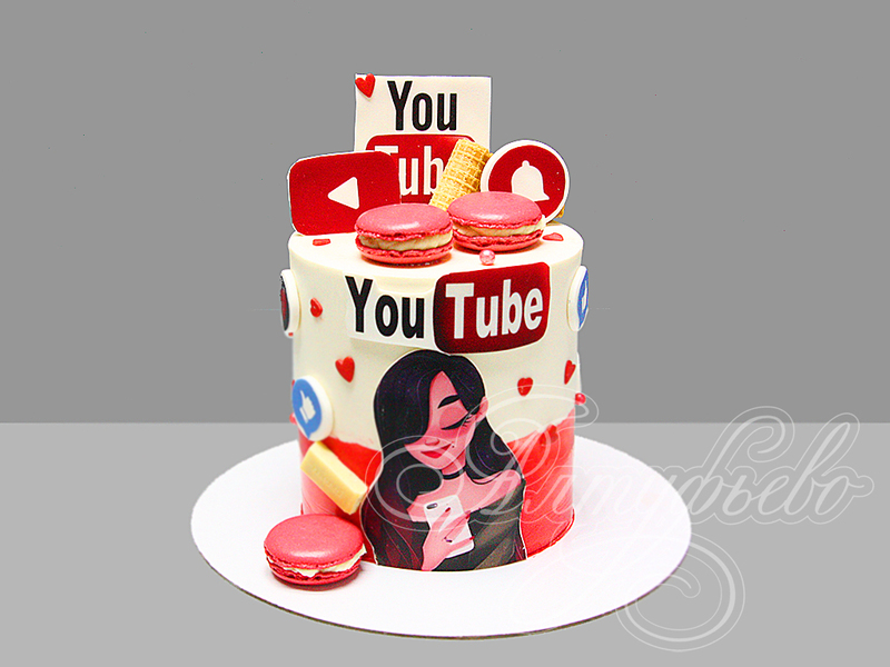 Торт YouTube на 16 лет