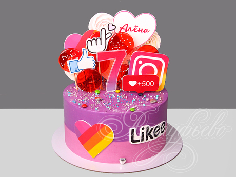 Торт Соцсети на 7 лет