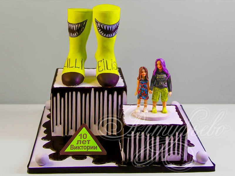 Торт с Billie Eilish для подростка на день рождения в 10 лет