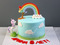 Торт с радугой и пони для девочки