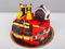 Торт с пожарным снаряжением