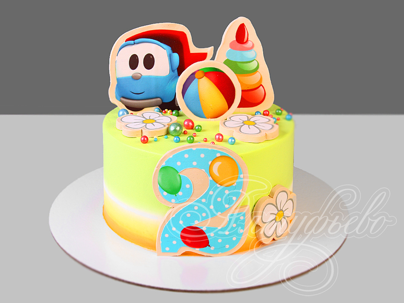 Торт на 2 года для мальчика в день рождения