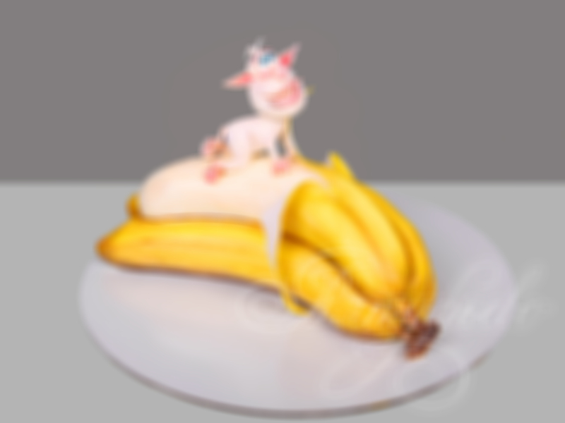 Детский торт Буба на банане