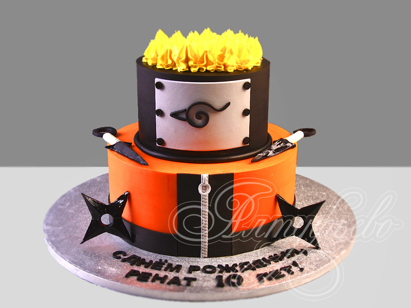 Торт Naruto кинжалом и клинками