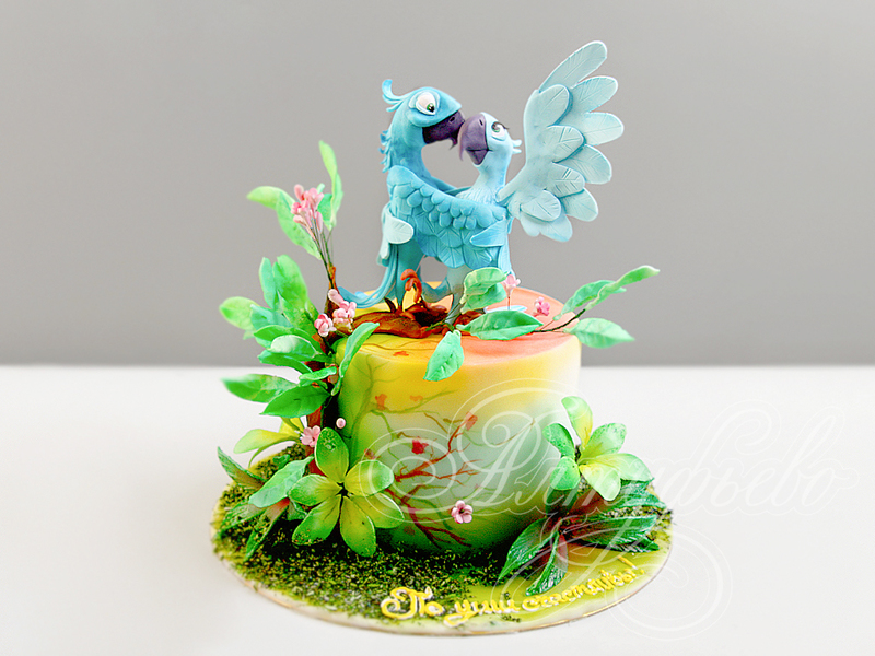 Торт "Целующиеся попугаи"