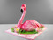 Торт в форме Фламинго с кувшинками