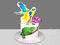 Экзотический торт с попугаями и хамелеоном