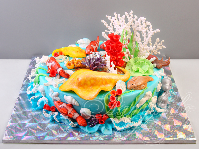Торт на день рождения одноярусный