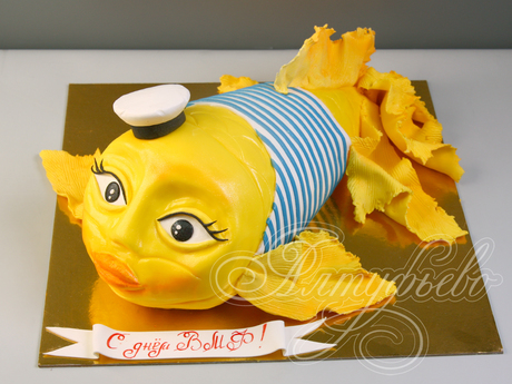 Торт Золотая рыбка в тельняшке