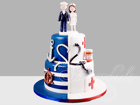 Необычный свадебный для моряка и врача