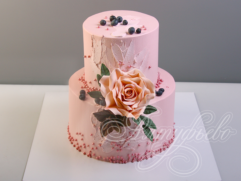 Розовые свадебные торты