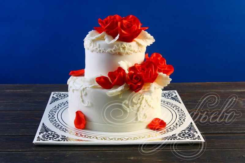 Белый свадебный торт 16012118