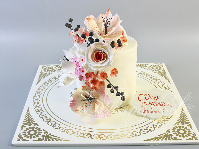 Торт Свадебные с орхидеями 3004418