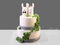 Белый свадебный торт с суккулентами