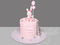 Розовый торт с зайкой на 2 года