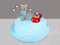 Голубой торт с мишкой на полгодика