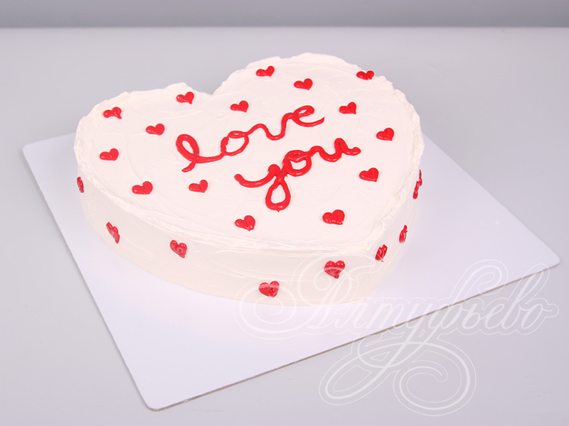 Торт Сердце Love You