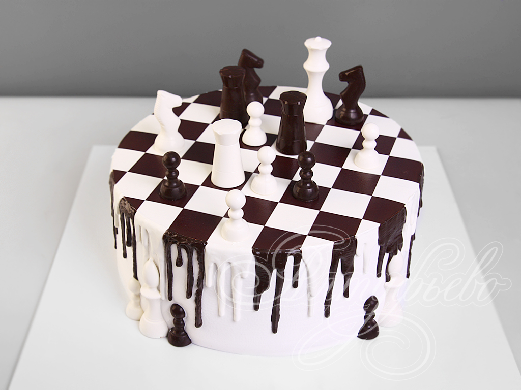 Бисквитный торт Шахматная Доска с кремом из сгущенки