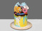 Торт Simpsons с пончиком и конфетами