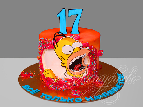 Торт Симпсон на 17 лет