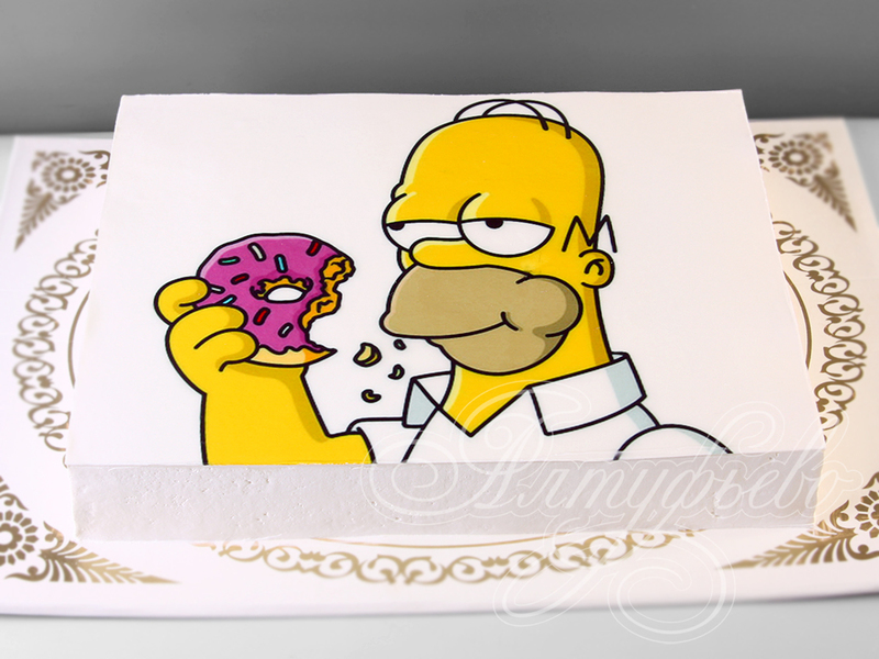 Торт с Гомером Симпсоном для папы