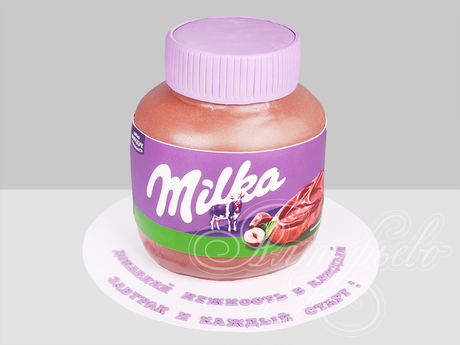 Торт Банка с ореховой пастой Milka
