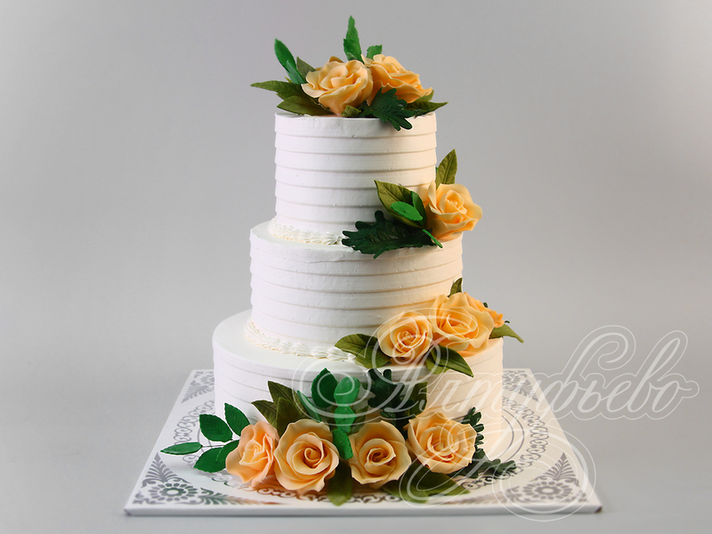 Белый свадебный торт 18082118