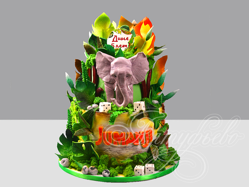 Торт "Джуманджи" со слоном