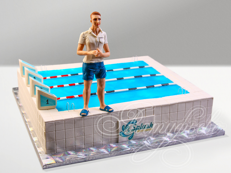 3D торт в виде плавательного бассейна