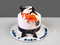 3D торт в виде Кимоно с котом