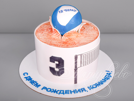 Торт с волейбольным мячом