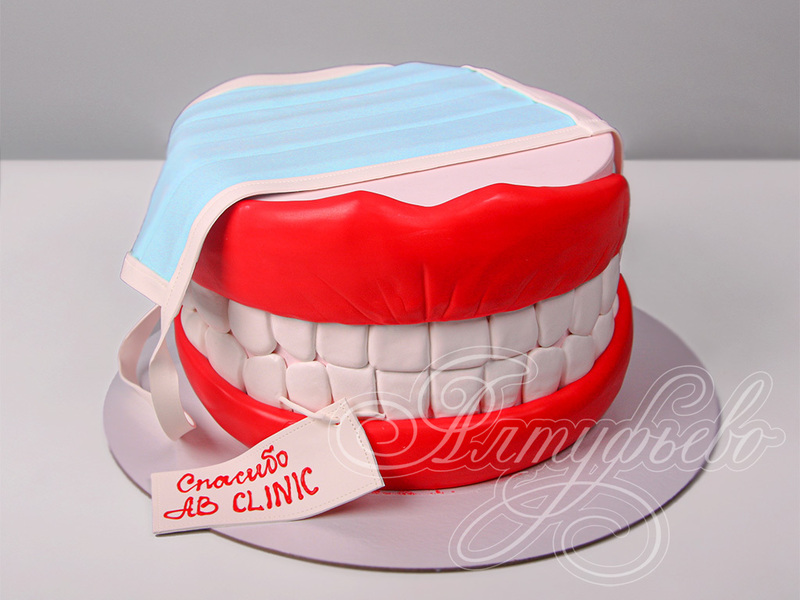 Торт "Здоровая улыбка" для ортодонта