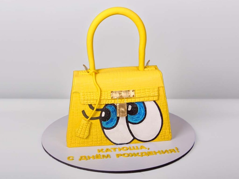 Торт Желтая сумочка с глазами