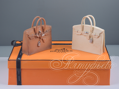 Торт коробка с сумочками Hermes