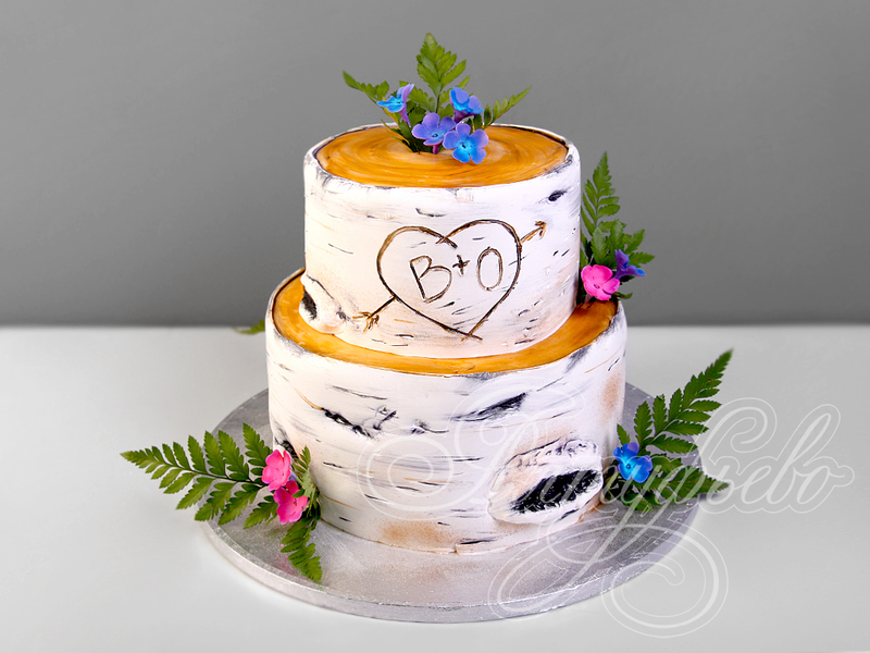 Торт на Деревянную Свадьбу 5 лет