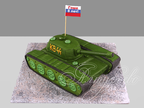 Торт Танк на 8 лет