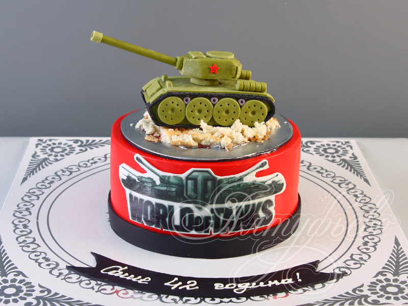 Торт World of Tanks на 42 года