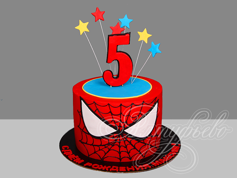 Торт Spider-Man на 5 лет
