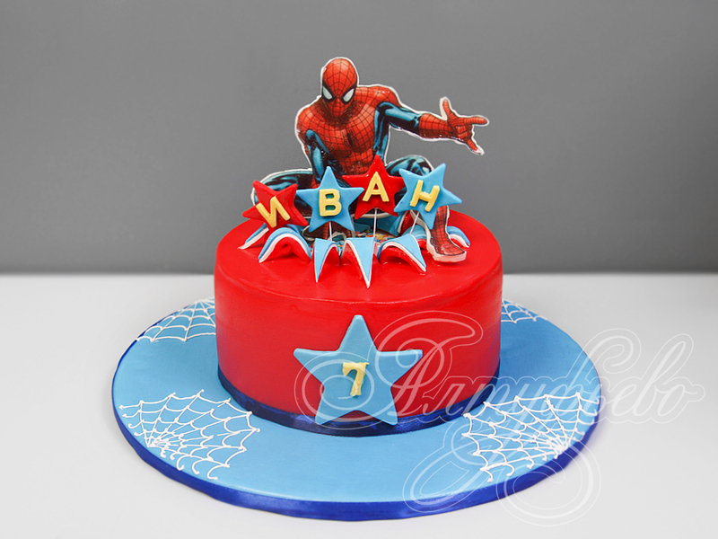 Торт Человек-паук для мальчика 1804119
