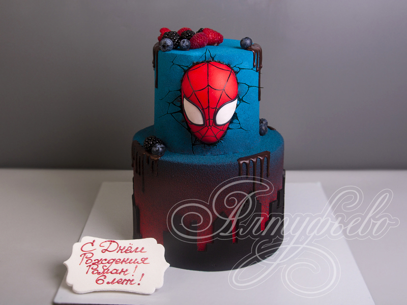 Торт Человек-паук на 6 лет