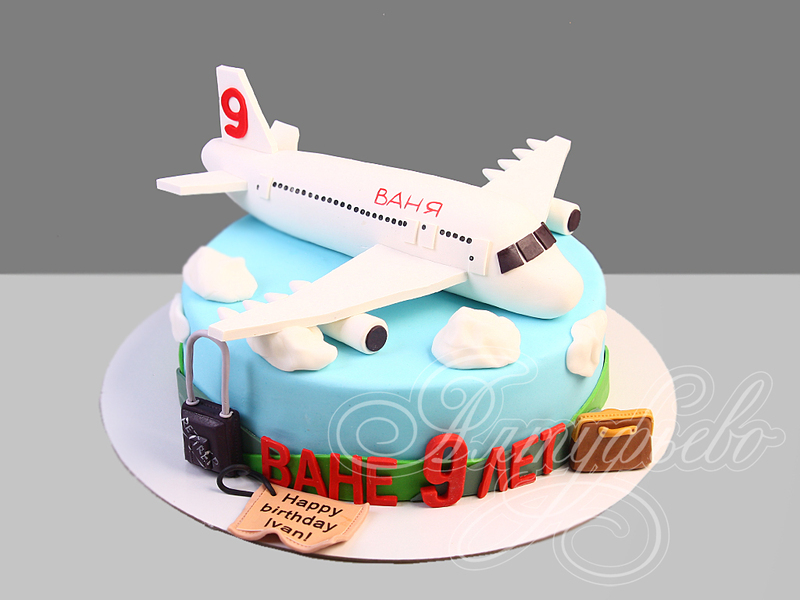 Торт с самолетом подростку