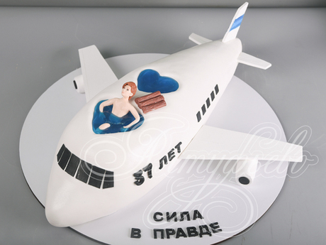 Торт Самолет с бассейном