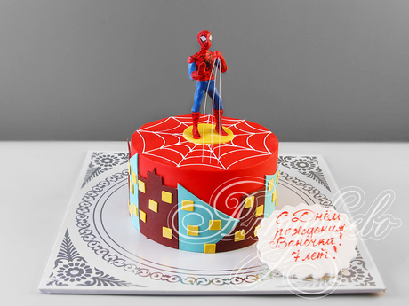 Торт Spider-Man на 7 лет